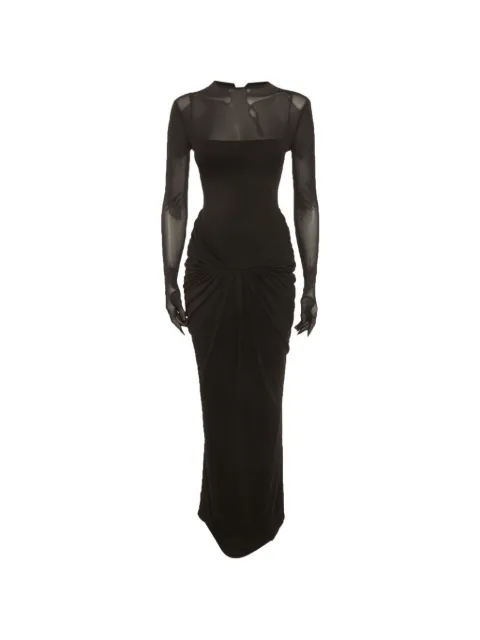 CHATS BY C.DAM Serena draped maxi dress Black 1278629