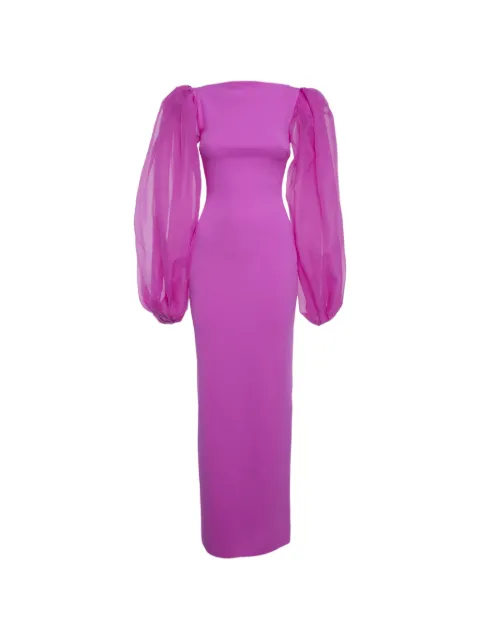 Solace London Karla organza-sleeve maxi dress Purple 1290173