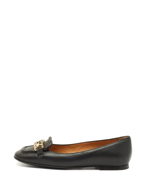 Tod's Vintage chain-link leather ballet flats Black 1279676