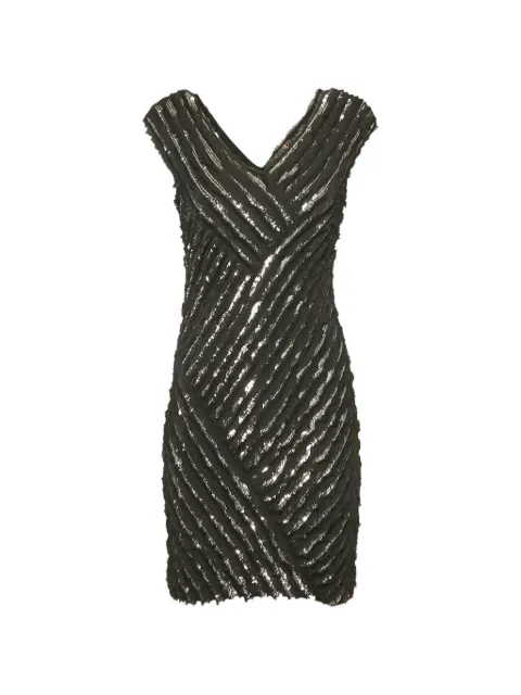 Roberto Cavalli Vintage sequin-embellished V-neck mini dress Black 1268197