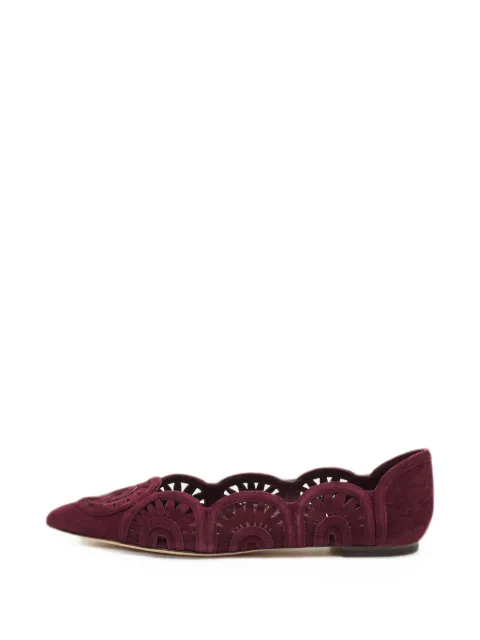 Tory Burch Leyla laser-cut ballet flats Purple 1268255