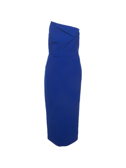 Roland Mouret strapless asymmetric midi dress Blue 1334619