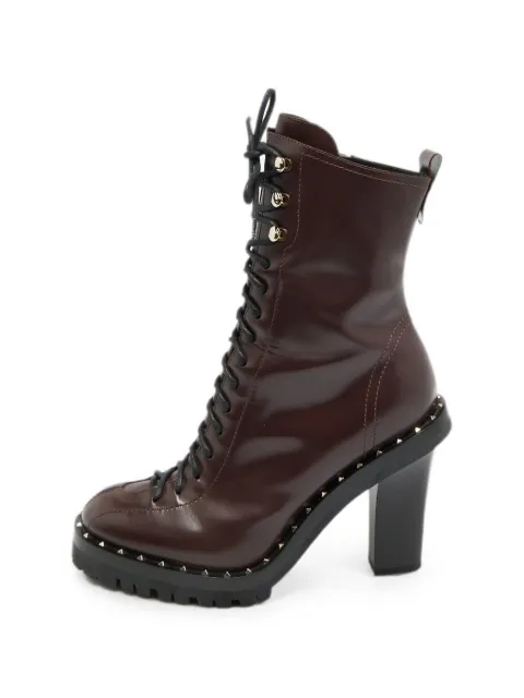 Valentino Garavani Pre-Owned leather ankle boots Red 1281742