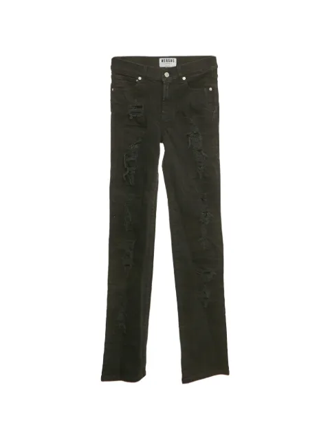 Versus Pre-Owned distressed jeans Black 1256556