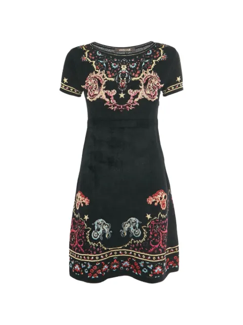 Roberto Cavalli Vintage short-sleeves mini dress Black 1323456