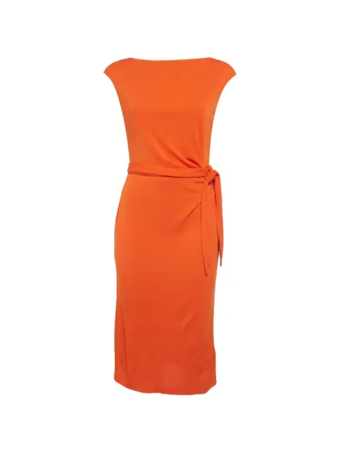 Ralph Lauren Vintage draped sleeveless midi dress Orange 1309841