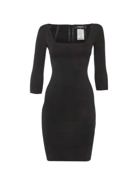 DSQUARED2 scoop-neck knit cotton mini dress Black 1315617