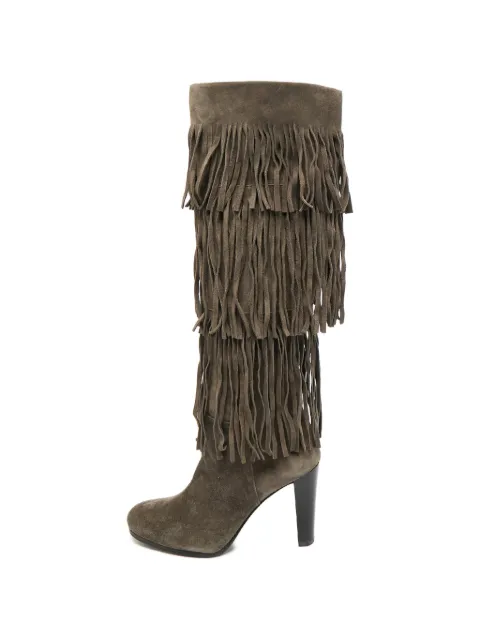 Stuart Weitzman Fringie suede knee-length boots Grey 1316612