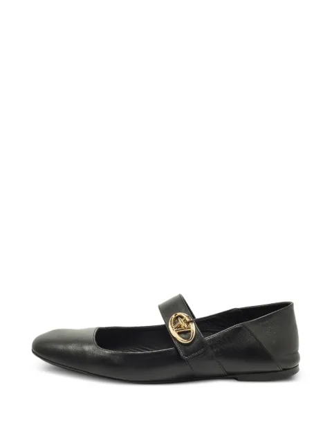 Valentino Garavani Pre-Owned VLogo Locker ballet flats Black 1310340