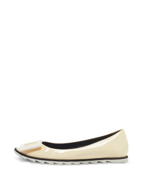 Roger Vivier Vintage Trompette patent ballet flats Yellow 1332810