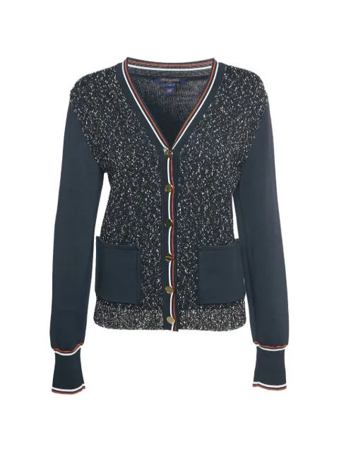 Louis Vuitton Pre-Owned tweed-knit cardigan Blue 1318588