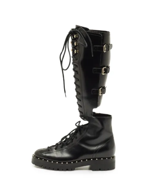 Valentino Garavani Pre-Owned Soul Rockstud knee-length boots Black 1279533