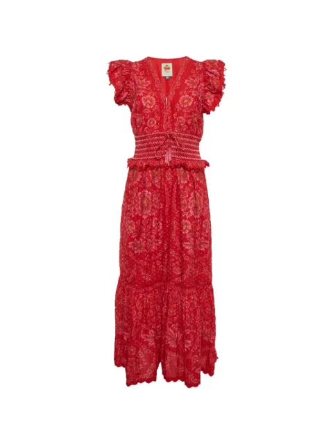 FARM Rio floral-print ruffled maxi dress Red 1354283