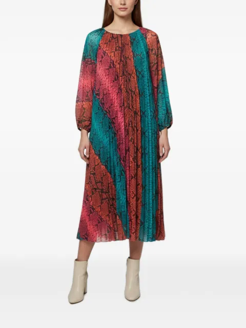 Escada Pre-Owned Dansion snakeskin-print maxi dress Red 1342835
