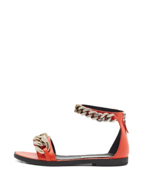 Stella McCartney Pre-Owned Falabella chain-link sandals Orange 1341164
