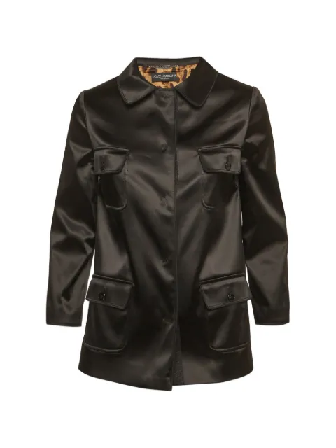 Dolce & Gabbana Pre-Owned satin pocket-detail jacket Black 1293655