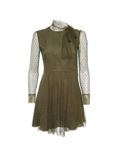 Red Valentino Vintage dot-tulle mini dress Green 1316434