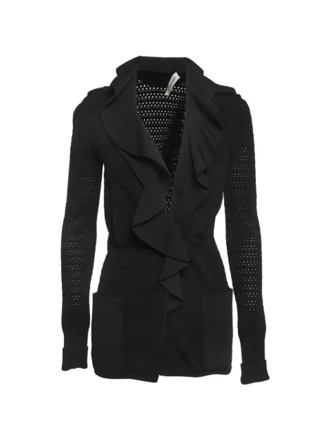 Valentino Garavani Pre-Owned ruffled coat Black 1299850