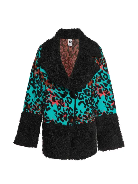 Missoni Pre-Owned leopard-pattern jacquard-knit coat Black 1327350
