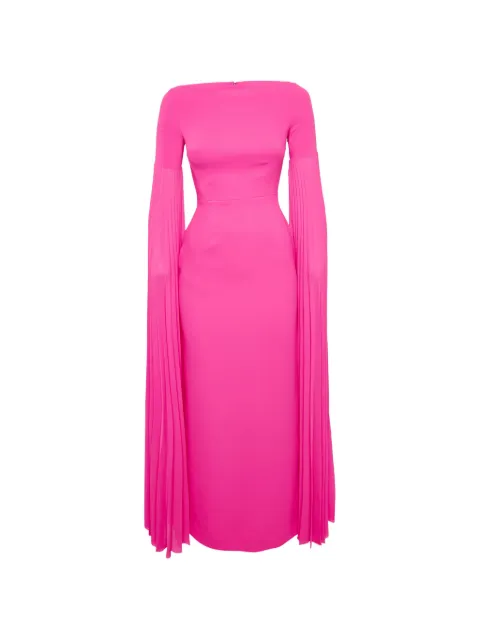 Solace London Grace pleated maxi dress Pink 1273986