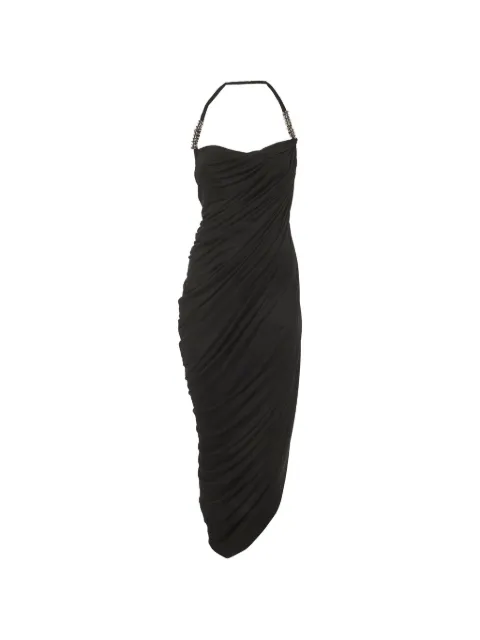 CHATS BY C.DAM one-shoulder draped midi dress Black 1313350
