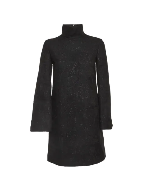Saint Laurent Pre-Owned mock-neck tweed dress Black 1293127