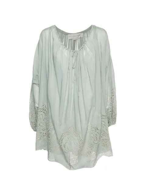 Stella McCartney Pre-Owned broderie anglaise mini tunic dress Green 1333912