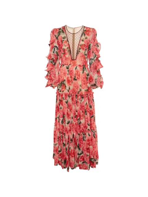 Costarellos floral-print maxi dress Red 1329880