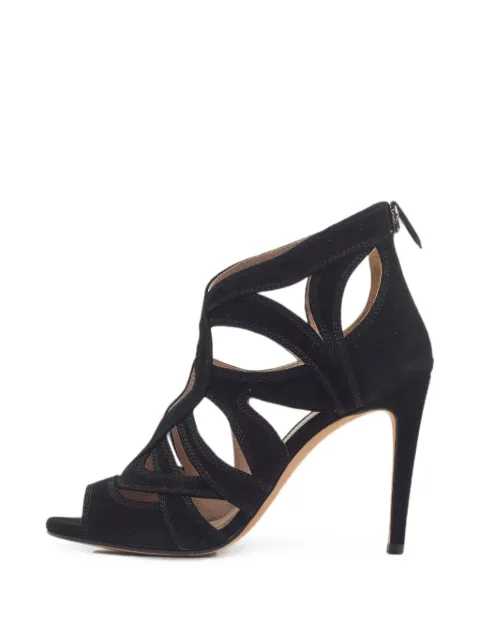 Miu Miu Pre-Owned caged suede ankle boots Black 1349324