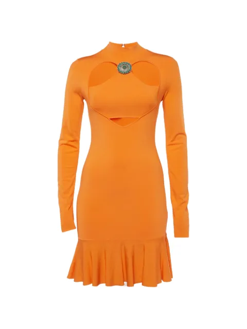 Roberto Cavalli Vintage cut-out ruffled dress Orange 1312020