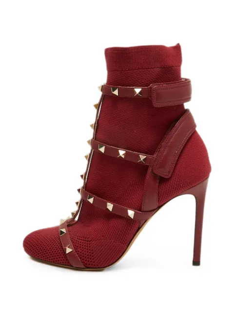 Valentino Garavani Pre-Owned Rockstud ankle boots Red 1342850