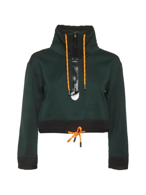 DSQUARED2 cropped jersey hoodie Green 1313533