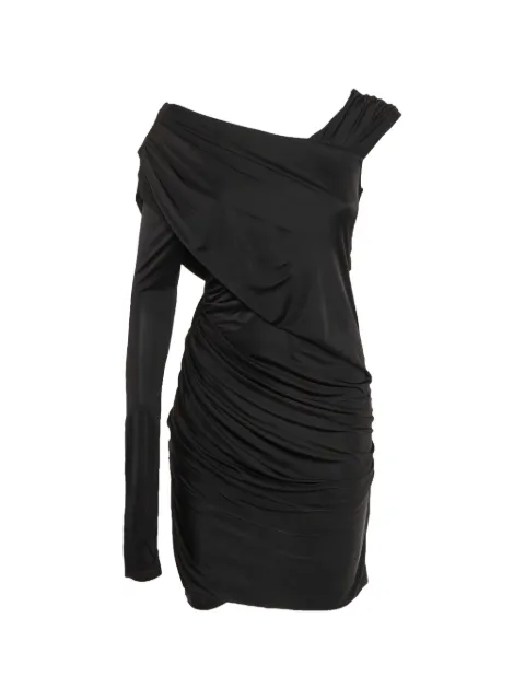 Pre-Owned Alexander Wang one-shoulder draped mini dress Black 1346814