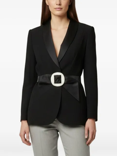 Escada Pre-Owned belted shawl-lapel blazer Black 1343014