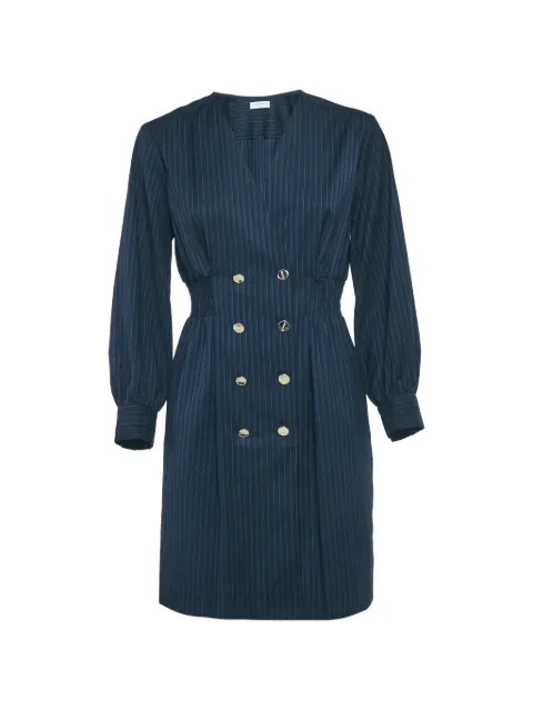 SANDRO pinstripe double-breasted mini dress Blue 1267464