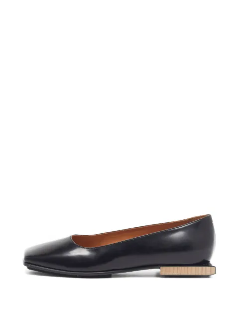Maison Martin Margiela Pre-Owned square-toe leather ballet flats Black 1334915