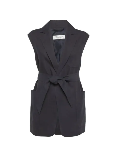 Max Mara belted sleeveless jacket Blue 1309350