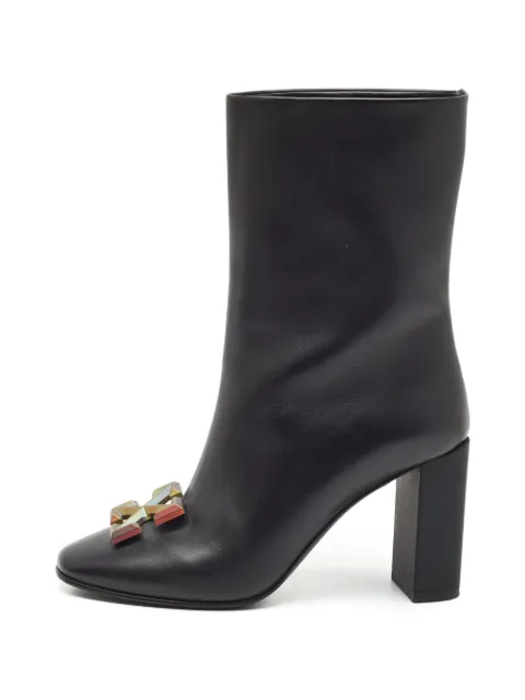 Off-White Pre-Owned Arrow leather ankle boots Black 1343680