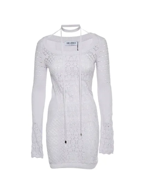 The Attico Taylor knit mini dress White 1334761