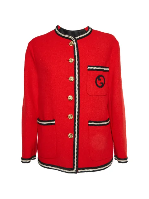 Gucci Pre-Owned braided-trim jacket Red 1339911