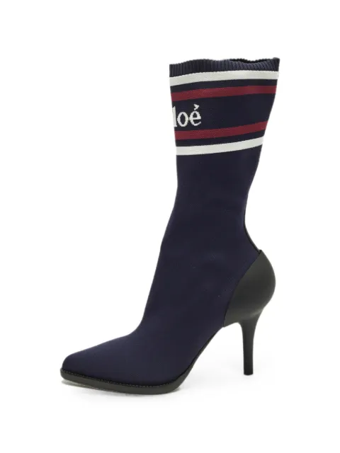 Chloé Pre-Owned Tracey sock-style boots Blue 1328883