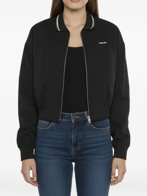 Miu Miu Pre-Owned logo-patch blouson jacket Black 1350258