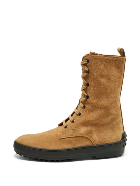 Tod's Vintage Gommino lace-up ankle boots Neutrals 1332579