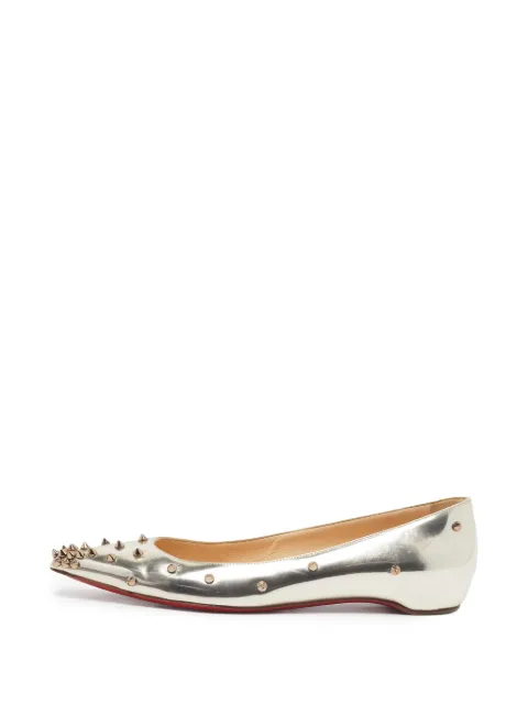 Christian Louboutin Pre-Owned Malabar Hill spiked ballet flats Gold 1339222
