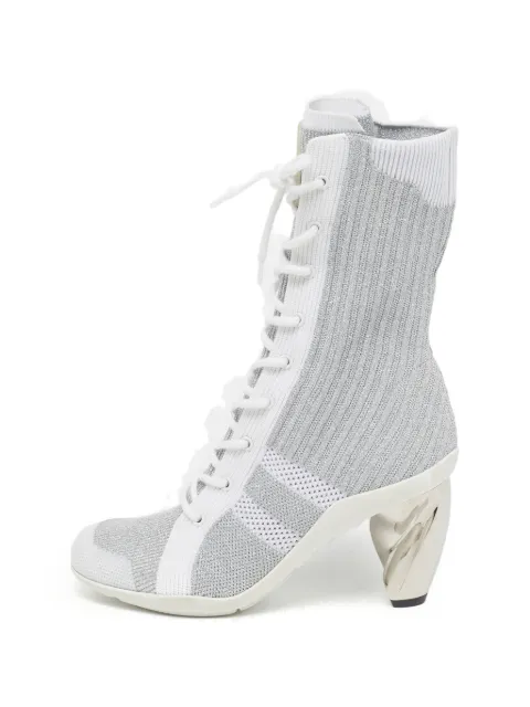 Christian Dior Pre-Owned D-Zenith lace-up ankle boots Silver 1304280