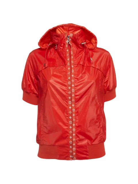 Louis Vuitton Pre-Owned Monogram trim hooded jacket Red 1293157