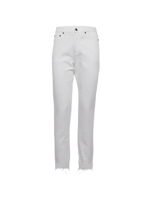 Saint Laurent Pre-Owned mid-rise slim-fit jeans White 1286645