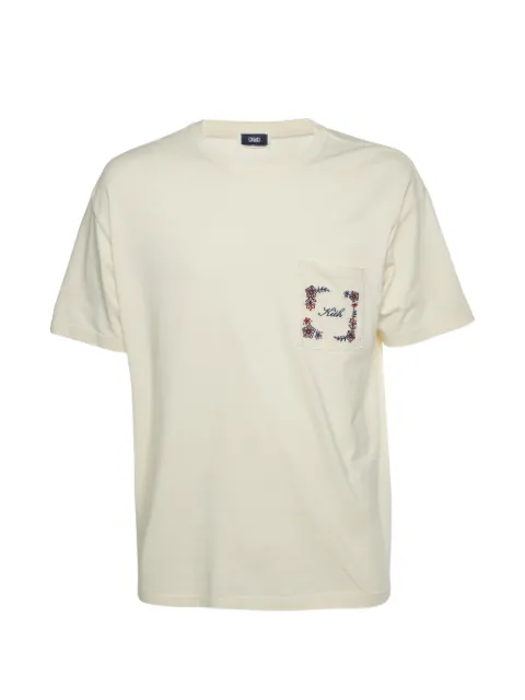KITH floral-embroidered pocket T-shirt Neutrals 1334443