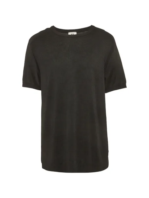 Y-3 mesh crew neck T-shirt Black 1286840