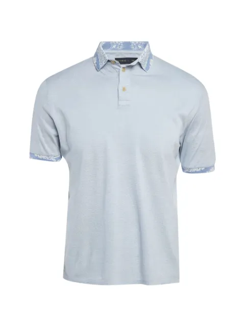 Etro Pre-Owned pique polo shirt Blue 1290040